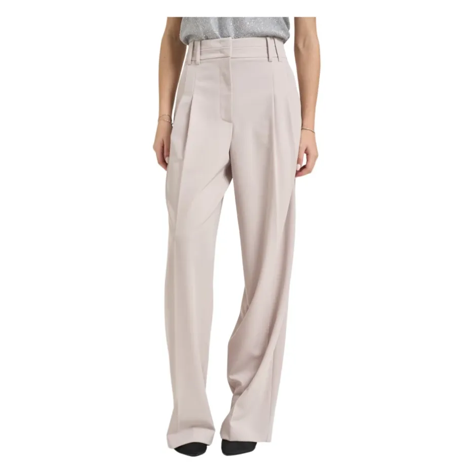 Hot Plisserede Wide Trousers Dame Bukser