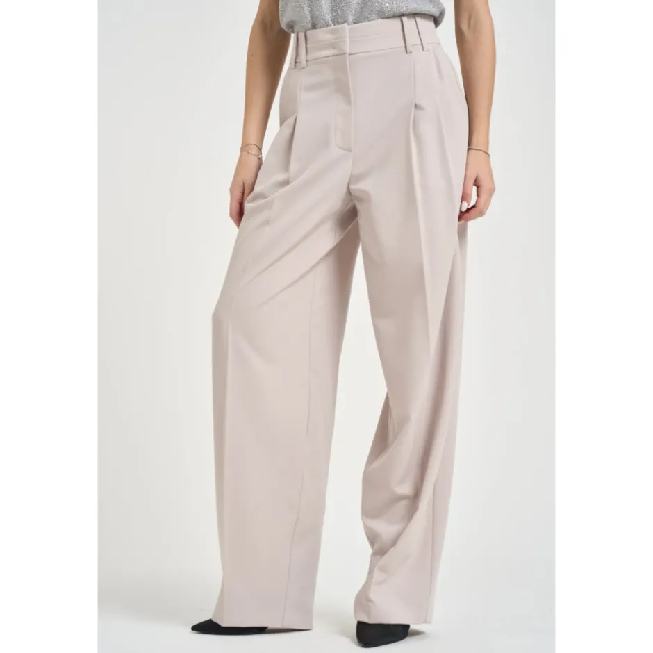 Hot Plisserede Wide Trousers Dame Bukser