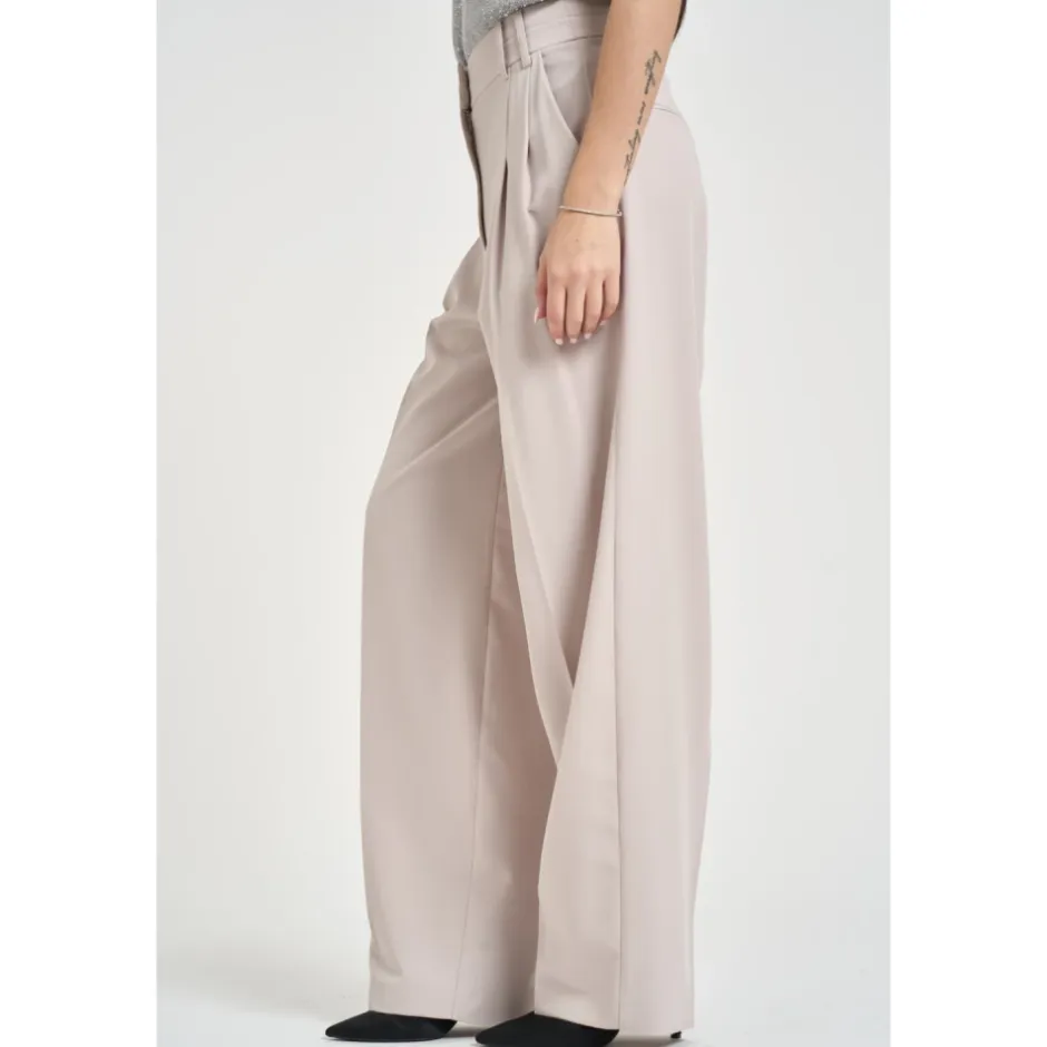 Hot Plisserede Wide Trousers Dame Bukser