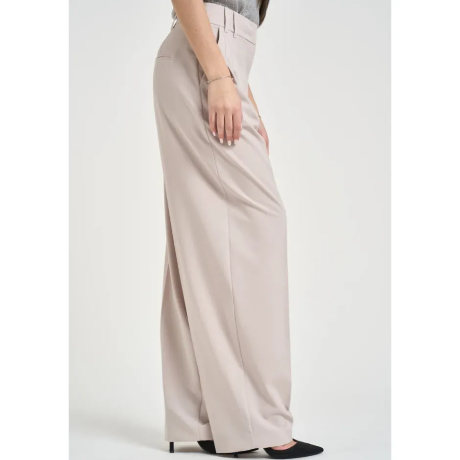 Hot Plisserede Wide Trousers Dame Bukser
