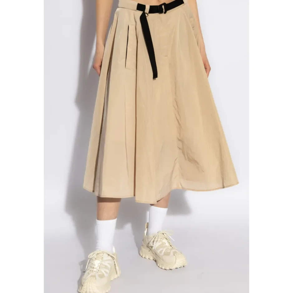 New Plisseret Midi Nederdel Dame Nederdele