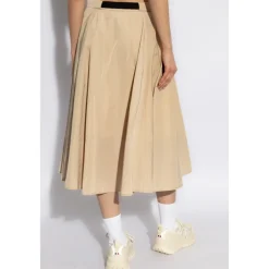 New Plisseret Midi Nederdel Dame Nederdele