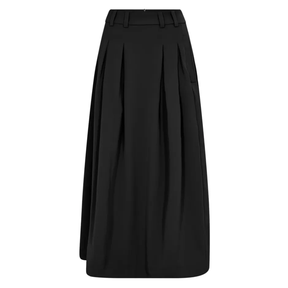 New Plisseret nederdel med bæltestropper Dame Nederdele