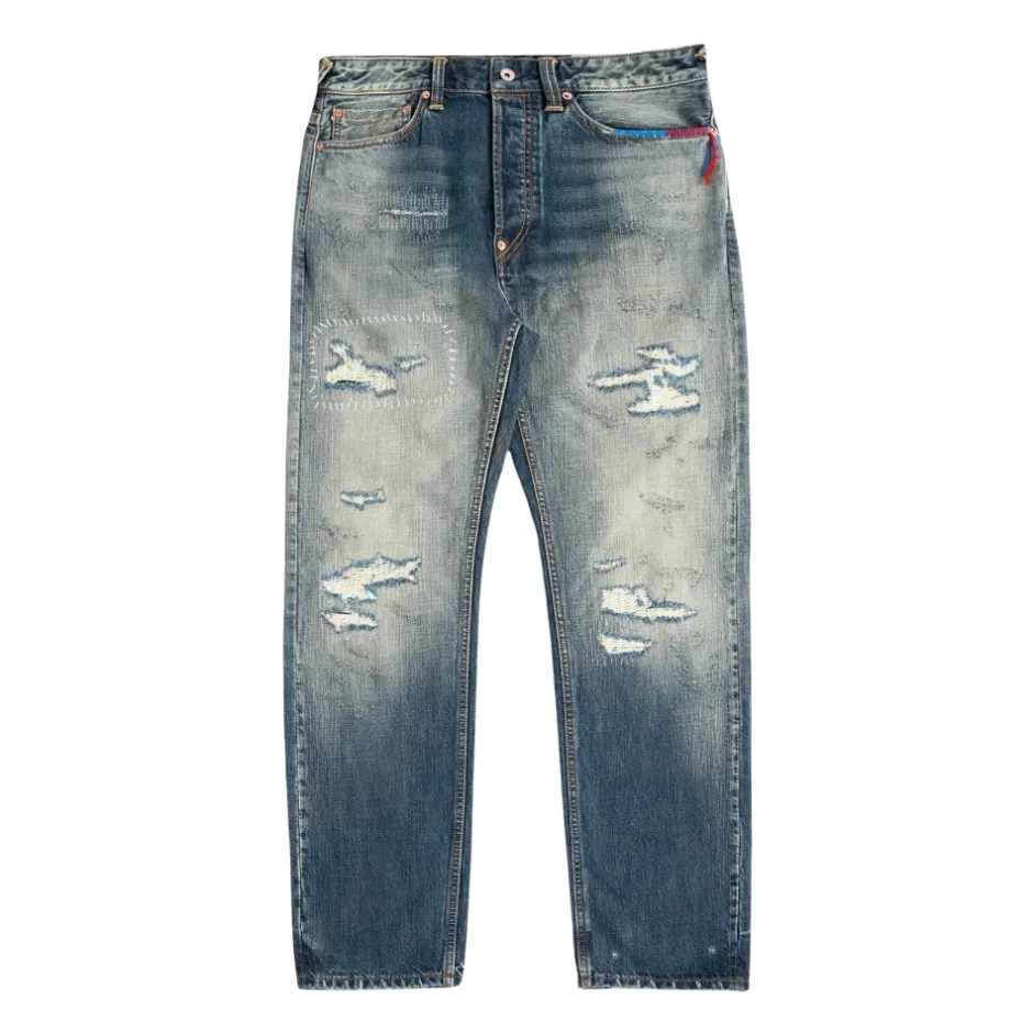 Discount 7-Pocket Vasket Seagull Broderede Jeans Jeans