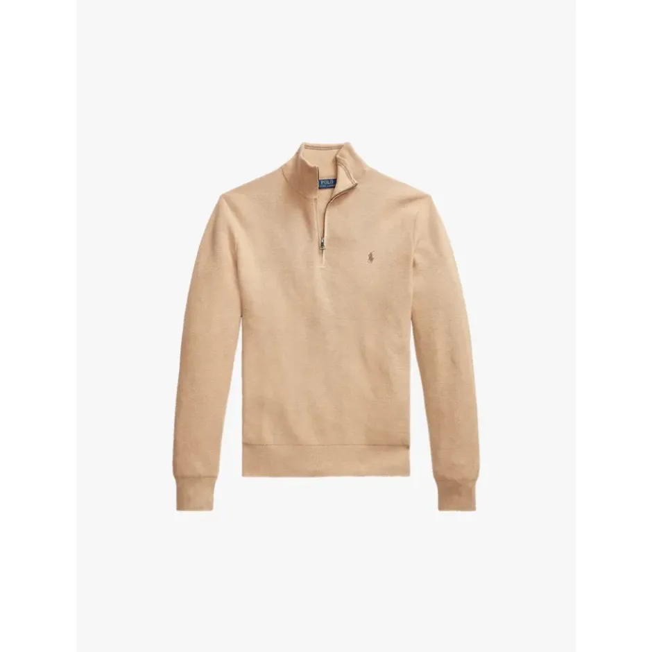 Best Polo Sweater med lynlås i halsen Strik