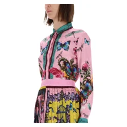 Online Printed Silk Shirt Dame Bluser & Skjorter