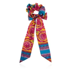 Hot Printed Twill Scarf Tie Scrunchie Børn Hår Tilbehør