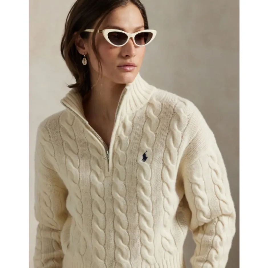 Online Pull col camionneur demi zip Dame Striktrøjer & Sweatere