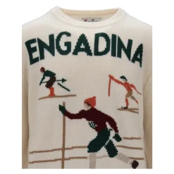 Online Pullover Sweater med Broderet Logo Strik