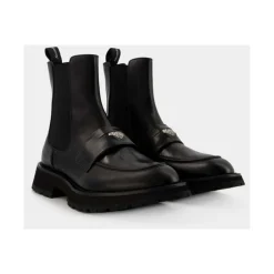 Discount Punk Ankelstøvler - /Hvid Læder Chelsea Boots|Støvler