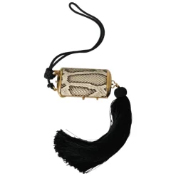 Best Python Læder Mini Spejl Tassel Taske Dame Tilbehør Til Tasker