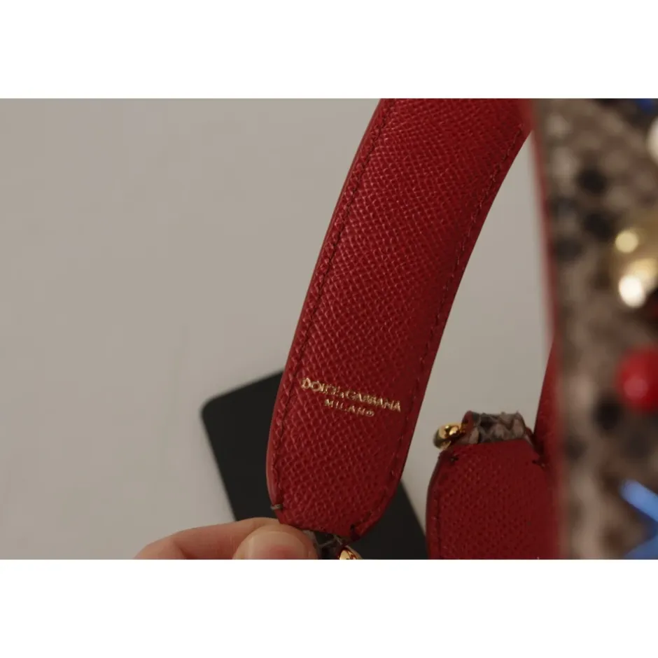 Sale Python Læder Studded Strop Dame Tilbehør Til Tasker