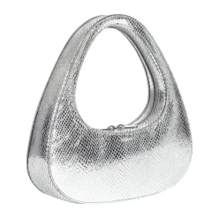 Python-Embossed Baguette Swipe Taske Dame Skuldertasker