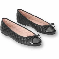 Clearance Quiltede Læder Ballerina Sko Dame Ballerina Sko