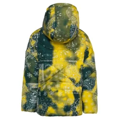 New Quiltet Børnecoat Grøn/Gul Bandana Print Børn Jakker