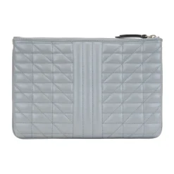 Quiltet læderclutch Dame Punge & Kortholder