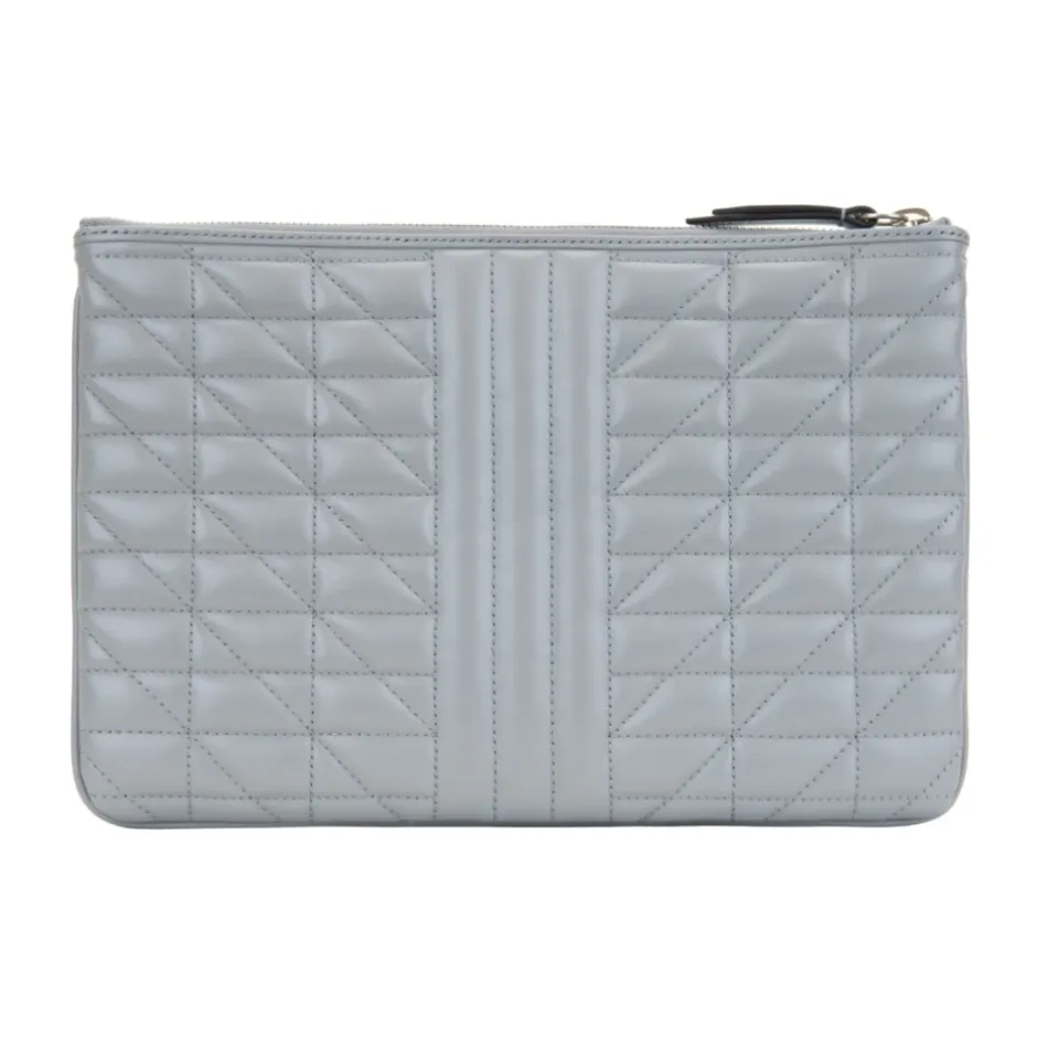 Quiltet læderclutch Dame Punge & Kortholder