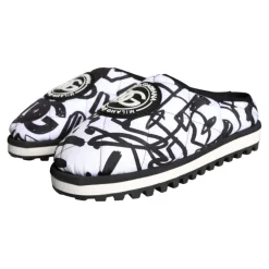 New Quiltet Logo Slide Sandaler Hvid Hjemmesko