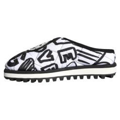 New Quiltet Logo Slide Sandaler Hvid Hjemmesko