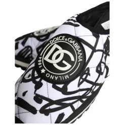 New Quiltet Logo Slide Sandaler Hvid Hjemmesko