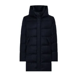 Discount Quiltet Parka med paspolerede sidelommer Frakker