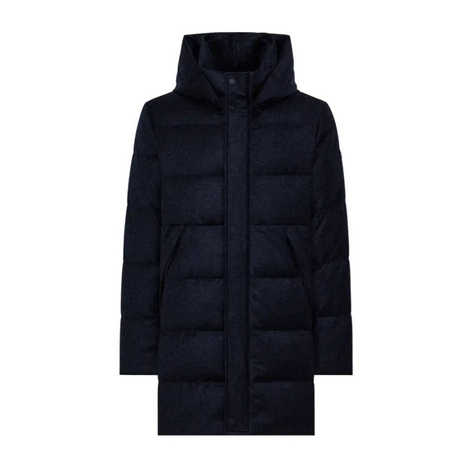 Discount Quiltet Parka med paspolerede sidelommer Frakker