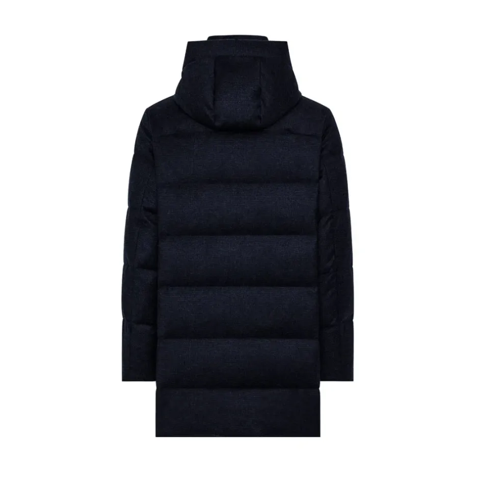 Discount Quiltet Parka med paspolerede sidelommer Frakker