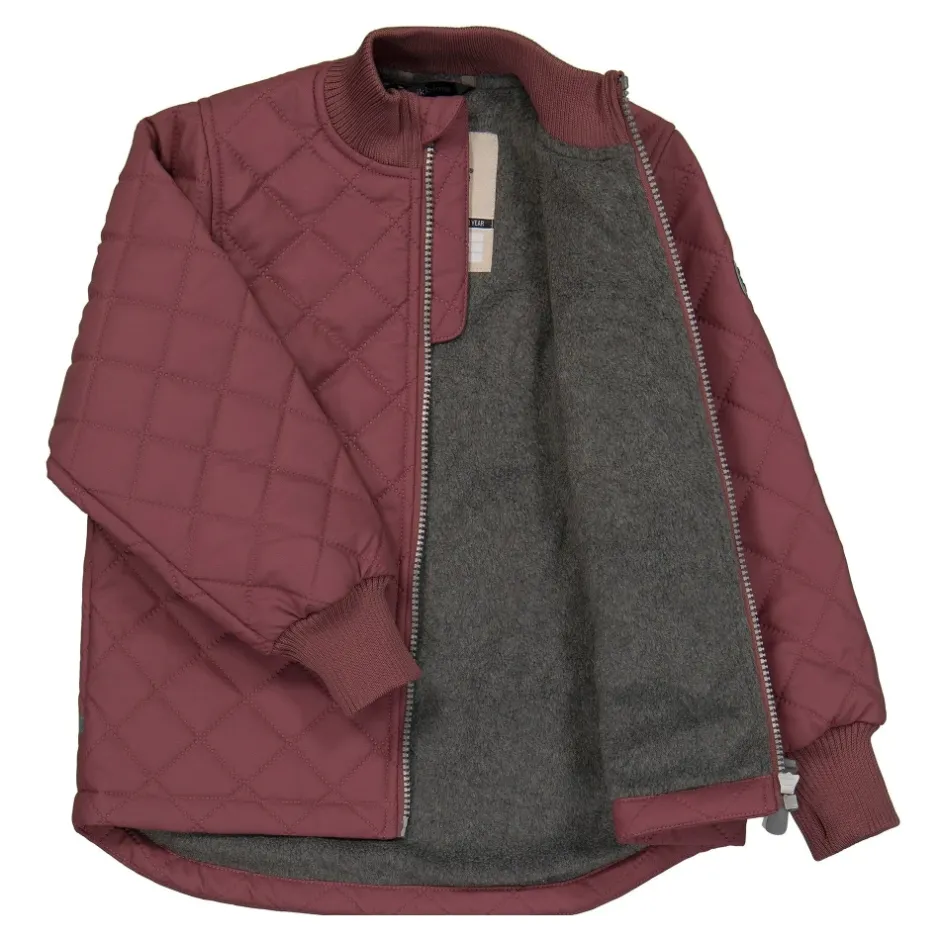 Outlet Quiltet Termosæt med Fleece - Rose Brown Børn Overtøj
