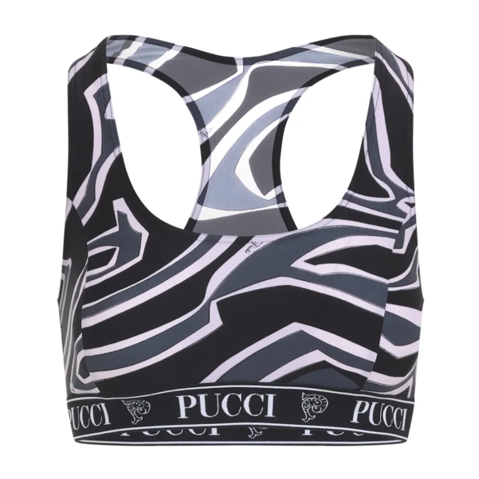 Discount Racer-neck Print Bra T-Shirts & Toppe
