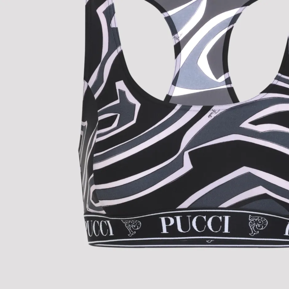 Discount Racer-neck Print Bra T-Shirts & Toppe