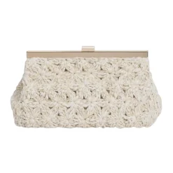 Discount Raffia Blomster Clutch Elegant Skuldertaske Dame Clutch