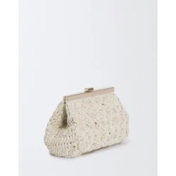 Discount Raffia Blomster Clutch Elegant Skuldertaske Dame Clutch