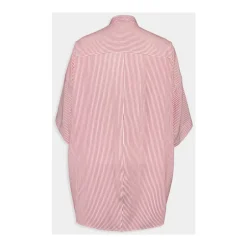 New Rød Stribet Silkeskjorte Dame Bluser & Skjorter