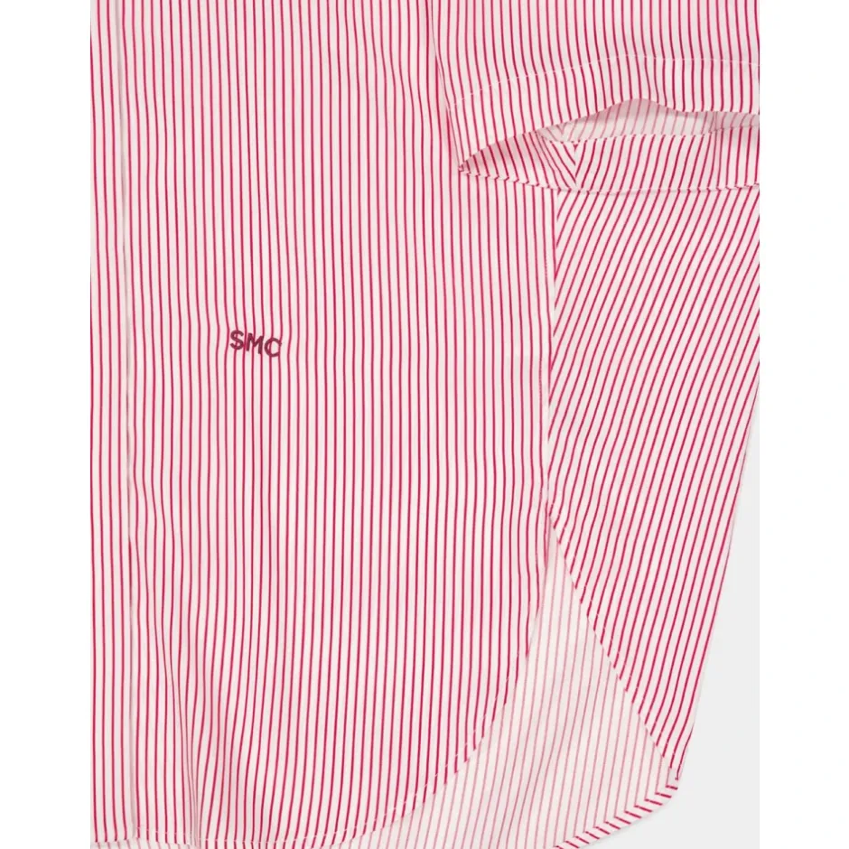 New Rød Stribet Silkeskjorte Dame Bluser & Skjorter