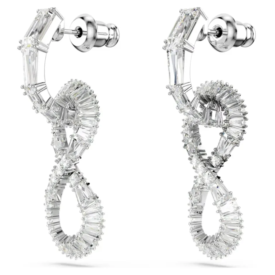 Outlet Øreringe Unisex Hyperbola Infinity Hvid Rhodium-belagt 5679793 Dame Smykker
