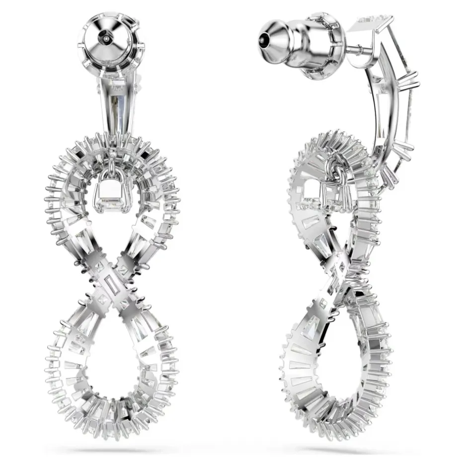 Outlet Øreringe Unisex Hyperbola Infinity Hvid Rhodium-belagt 5679793 Dame Smykker