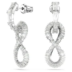 Outlet Øreringe Unisex Hyperbola Infinity Hvid Rhodium-belagt 5679793 Dame Smykker