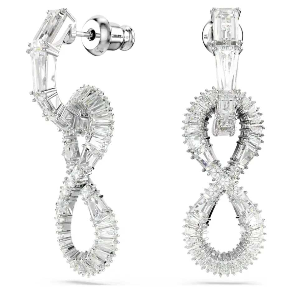 Outlet Øreringe Unisex Hyperbola Infinity Hvid Rhodium-belagt 5679793 Dame Smykker