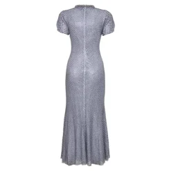 Best Rhinestone Mesh Midi Dress Dame Kjoler