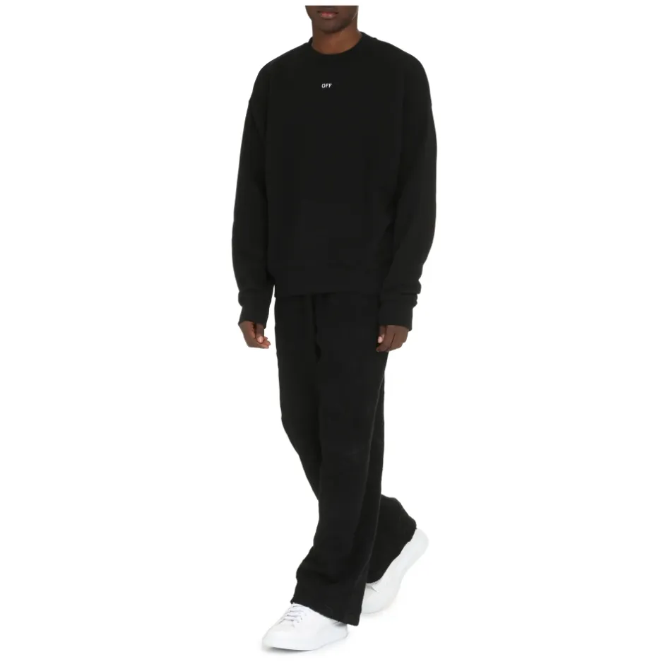 Discount Ribbet Bomuld Crew-Neck Sweatshirt Sweatshirts