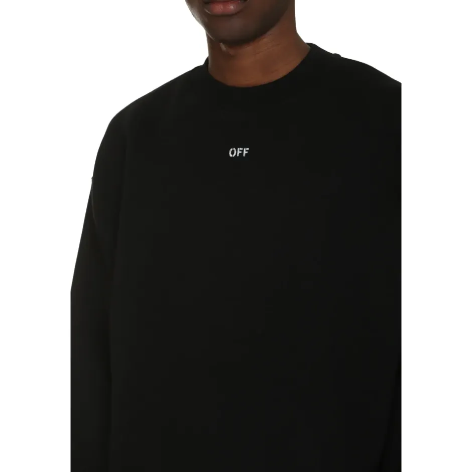 Discount Ribbet Bomuld Crew-Neck Sweatshirt Sweatshirts