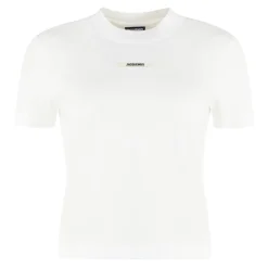 Hot Ribbet crew-neck T-shirt i bomuldsblanding Dame T-Shirts