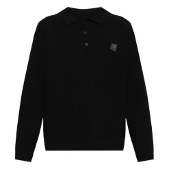 Best Ribstrikket sweater med logo Strik