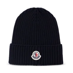 Clearance Ribstrikket uldhue med logo Børn Huer & Kasketter