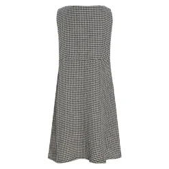 New Ærmeløs Pepita Kjole Sort/Ivory Dame Kjoler