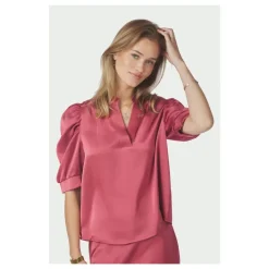 Outlet Roella Heavy Sateen Blouse Dame Bluser & Skjorter