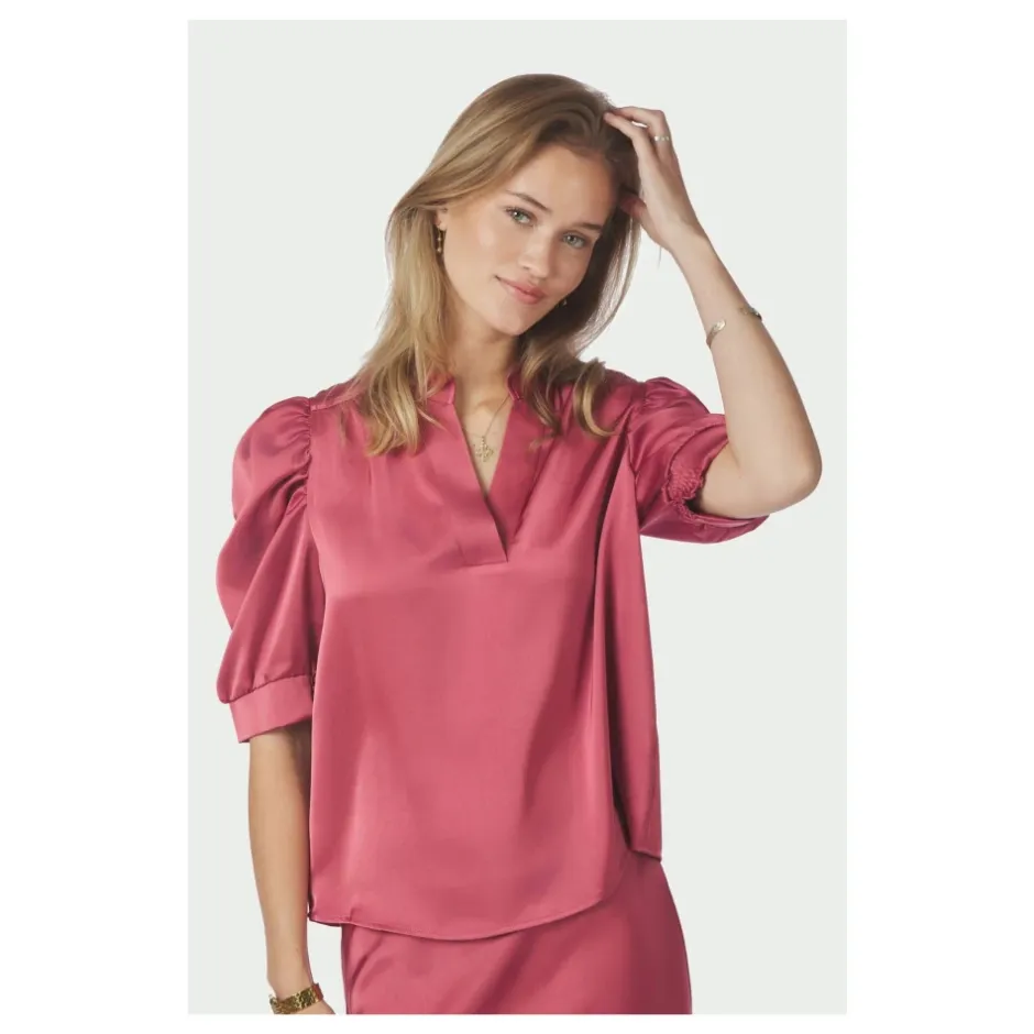 Outlet Roella Heavy Sateen Blouse Dame Bluser & Skjorter