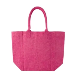 Clearance Rosa Bomuld Shopper Taske med Magnetisk Lukning Dame Indkøbstasker
