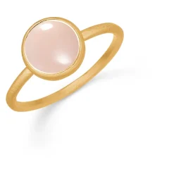 Outlet Rosa Chalcedon Petite Ring Dame Smykker