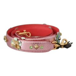Discount Rosa Læder Studded Skulderrem Dame Tilbehør Til Tasker